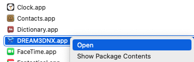 Right-click open