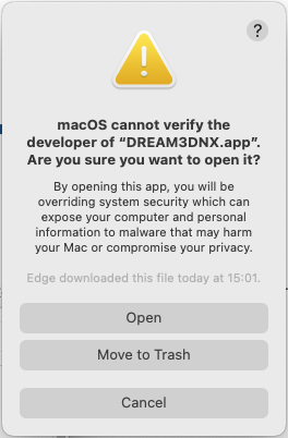 Confirm open